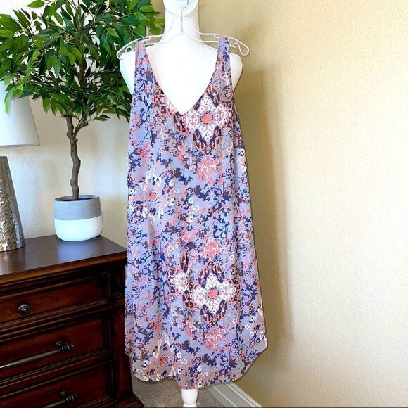 CABI 5049 Fresco Print Sleeveless Cami Slip Dress Spring Summer Easter Small - Picture 2 of 3